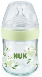 Nuk Biberon din sticlă NUK Nature Sense - Controlul temperaturii, mai moale, 120 ml, verde (10747110)