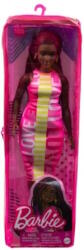 Mattel Barbie Fashionistas Barátnő baba - Love mintás ruhában, sötét bőrű (FBR37-HBV18) (FBR37-HBV18)