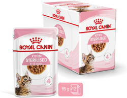 Royal Canin Kitten Sterilised Gravy - Ivartalanított kölyök macska szószos nedves táp (12 x 85 g) 1.02 kg