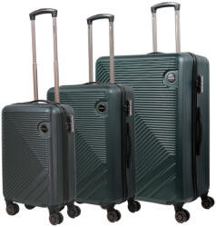 HaChi Miami zöld 4 kerekű 3 részes bőrönd szett (Miami-szett-zold)