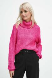 MEDICINE pulóver meleg, női, rózsaszín, garbónyakú - rózsaszín XL