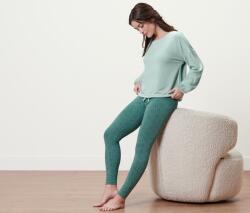Tchibo Női pizsama, leggings, sötétzöld/menta Felsőrész: mentazöld Leggings: petrolzöld mentazöld nyomott mintával XL 48/50