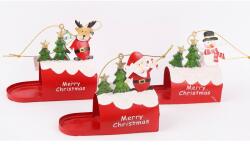 Karácsonyi dekorációs fém levelesládák 752739 (752739)