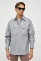 Benetton ing férfi, galléros, szürke, regular - szürke L
