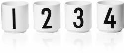 Design Letters csésze szett Mini Cups 4 db - fehér Univerzális méret