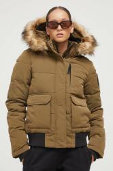 Superdry rövid kabát női, zöld, téli - zöld L - answear - 46 990 Ft