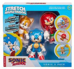 Modell & Hobby Stretch: Sonic nyújtható akciófigura - 3 db-os szett