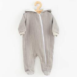 NEW BABY Baba muszlin kezeslábas kapucnival New Baby Comfort clothes szürke - babyboxstore - 11 740 Ft