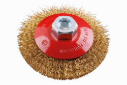 FESTA Döntött körkefe M14 100 mm sárgaréz bevonat (22001F) - vasasszerszam