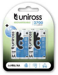 Uniross AA/ceruza akkumulátor 1, 2 V 2700 mAh (4 db) (UN4AA2700)