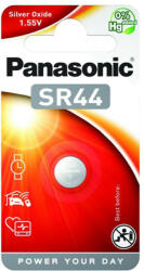 Panasonic SR44 ezüstoxid gombelem 1, 55 V (SR44-1BP)