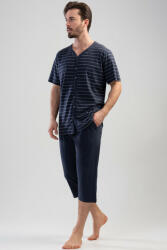 vienetta Extra méretű halásznadrágos gombos férfi pizsama (FPI5207_1XL)