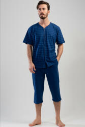 vienetta Extra méretű halásznadrágos gombos férfi pizsama (FPI5211_1XL)