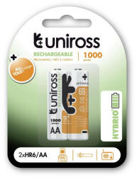 Uniross AA/ceruza akkumulátor 1, 2 V 1000 mAh (2 db/cs) (UH2AA1000) - szerszamplaza