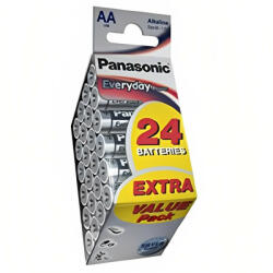 Panasonic AA/ceruza tartós alkáli elem 1, 5 V (24 db) (LR6EPS-24PD)