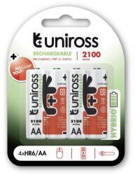 Uniross AA/ceruza akkumulátor 1, 2 V 2100mAh (4 db/cs) (UH4AA2100) - szerszamplaza