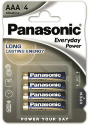 Panasonic AAA/mikro tartós alkáli elem 1, 5 V (4 db) (LR03EPS-4BP)
