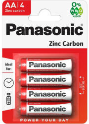 Panasonic AA/ceruza cink-mangán tartós elem 1, 5 V (4 db) (R6R-4BP)