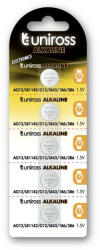 Uniross LR43 alkáli gombelem 1, 5 V (5 db) (U5LR1142)