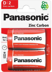 Panasonic D/góliát cink-mangán tartós elem 1, 5 V (2 db) (R20R-2BP)