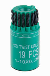  Csigafúró készlet HSS 19 részes 1, 0-10, 0 mm (20315F) - szerszamplaza