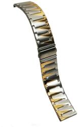 Bratara de ceas bicolora argintiu cu auriu din otel inoxidabil 22mm (WZ5354)