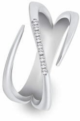  Brilio Silver Eredeti ezüst gyűrű átlátszó cirkónium kövekkel RI097W (Kerület 54 mm)