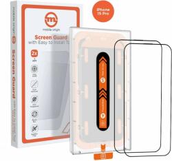 Mobile Origin Orange Screen Guard iPhone 15 Pro üvegfólia + applikátor - 2db (SGA-F-i15Pro-2pk)