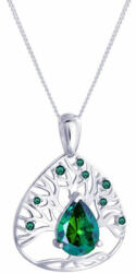 Preciosa Ezüst nyaklánc cirkónium kővel Green Tree of Life 5220 66 (lánc, medál)