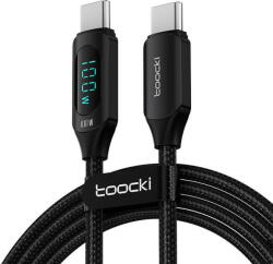 Toocki Charging Cable USB C-C, 1m, 100W (Black) (33666) - vexio