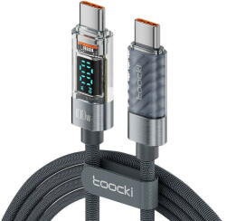 Toocki Charging Cable C-C, 1m, 100W (Grey) (33711) - vexio