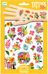 Djeco Tetováló matricák - Virág akvarell - Aqua flor | Djeco (BOY9616)