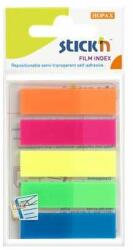 Stick'n STICK N Etichetă de marcare, plastic, 5x25 coli, 45x12 mm, STICK N, culori neon (21050)