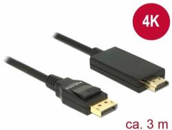 3M Delock Cable Displayport 1.2 priză High Speed HDMI-A priză pasivă 4K 3 m negru (85318)
