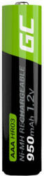 Green Cell Rechargeable Batteries Sticks 4x AAA HR03 950mAh (GR03) - pepita