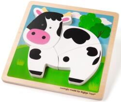Bigjigs Toys Inserați puzzle Vaca (DDBJ34055)