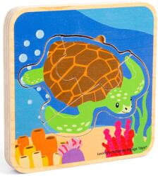 Bigjigs Toys Puzzle Ciclul de viață al țestoasei (DDBJ35020)