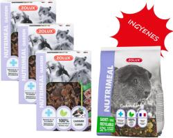 ZOLUX ZOLUX NUTRIMEAL3 GARDEN csemege szentjánoskenyérrel 3x60 g + ZOLUX NUTRIMEAL 3 mix tengerimalacoknak 800 g INGYENES