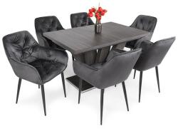  Dorka asztal Noel székkel - 6 személyes étkezőgarnitúra