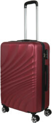 GREGORIO Satin bordó 4 kerekű közepes bőrönd (W3002-M-bordo)
