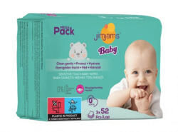 JimJams Baby nedves popsitörlőkendő multipack - illatmentes (3x52 db) - beauty
