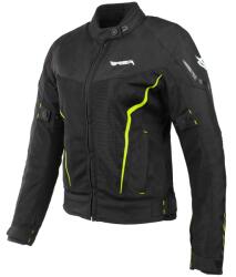 RSA Jachetă de motocicletă pentru femei RSA Bolt Black-White-Fluo Yellow (RSABUBOLTBWFYD)