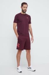 Under Armour edzős rövidnadrág bordó - burgundia S