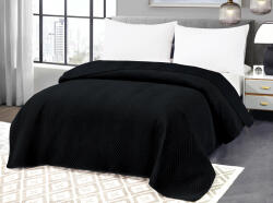  ARROW VELVET fekete bársony ágytakaró mintával Méret: 220 x 240 cm