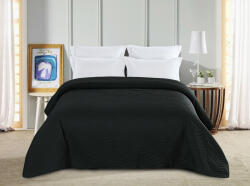  LEAVES fekete ágytakaró mintával Méret: 220 x 240 cm