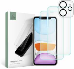 Tech-Protect Supreme Set iPhone 11 kijelzővédő üvegfólia (2db) + lencsevédő üvegfólia