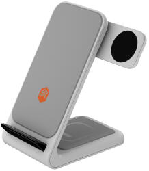 STM ChargeTree Swing 3in1 MagSafe iPhone + Apple Watch + AirPods Qi vezeték nélküli töltő állvány - fehér
