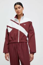 Reebok felső bordó, női, mintás, kapucnis - burgundia S