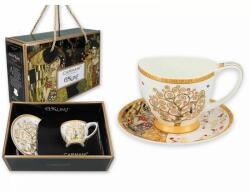 CARMANI Klimt porcelán espresso kávéscsésze aljjal 100 ml - díszdobozban - CARMANI Életfa (IMO-CHH-532-0354)