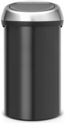 Brabantia Touch Bin nyomófedeles hulladékgyűjtő XXL, 60L - H méret, matt fekete acél test, selyem ujjlenyomatmentes fedő (402548)